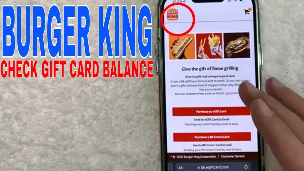 Burger King Gift Card Balance
